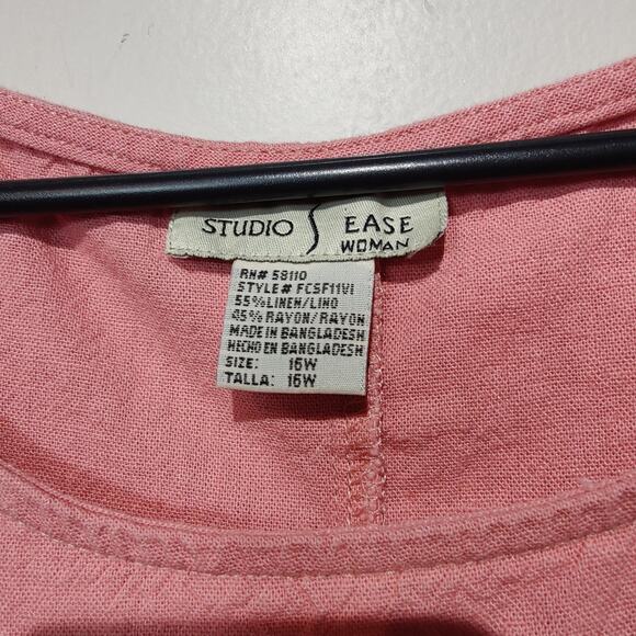 Studio Ease Women's Plus Sz 16W Linen Blend Maxi Dress and Jacket Reversible - Picture 8 of 9